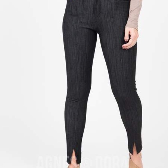 Agnes & Dora Black Denim Center Seam Pant - Picture 2 of 8